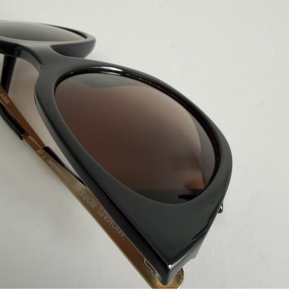 Michael Kors Cape Cod Oversized Sunglasses Black Gold - Picture 5 of 7
